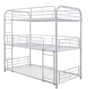 Cheap 3 level bunk bed metal 3 person bunk bed iron bunk bed 3 layers