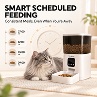 Distributeur automatique de nourriture pour chats et chiens avec caméra 1080P, audio bidirectionnel, vision nocturne, minuterie et contrôle à distance via application