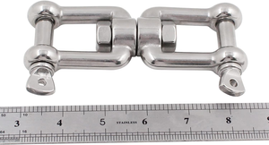 Conector <span class=keywords><strong>de</strong></span> grillete <span class=keywords><strong>de</strong></span> anclaje <span class=keywords><strong>de</strong></span> mordaza Rotación <span class=keywords><strong>de</strong></span> 360 grados Acero inoxidable 304 Doble a prueba <span class=keywords><strong>de</strong></span> herrumbre para cuerda <span class=keywords><strong>de</strong></span> escalada - Product Image 4