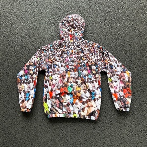 Vestes coupe-vent personnalisées imperméables en nylon, coupe carrée, avec doublure en mesh et imprimé intégral, pour activités de plein air - Product Image 2