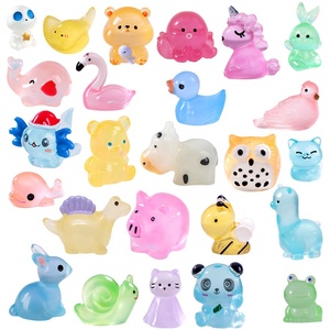 Adorables Miniaturas de Animales de Resina Luminosa, Decoraciones Artesanales, Figuras Brillantes de Unicornio, Tortuga, Ajolote y Dinosaurio, Adornos para Paisajes - Product Image 1