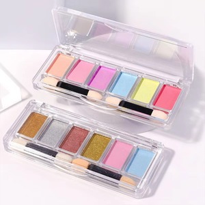 Poudre magique miroir solide 6 couleurs/ensemble pour la décoration des ongles, paillettes acryliques Aurora, poudre holographique chromée pour manucure - Product Image 3