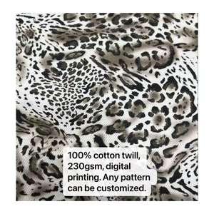 Conception personnalisée avec motif animal classique imprimé léopard 100% coton imprimé tissu numérique antistatique séchage rapide moyen - Product Image 5