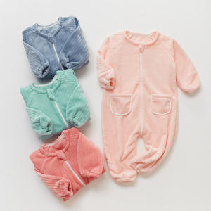 <span class=keywords><strong>Gigoteuse</strong></span> pour bébé, printemps, épaissie, en flanelle, combinaison une pièce, <span class=keywords><strong>polaire</strong></span> corail, <span class=keywords><strong>jambes</strong></span> séparées, anti-coup de pied, fermeture éclair, couverture, 1-3 ans - Product Image 3