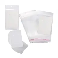 Leeg Oorbellen Holder Display Kraft Kleur Oorbel En Ketting Sieraden Set Papieren Kaarten Met Clear Self-Sealing Opp Plastic tas