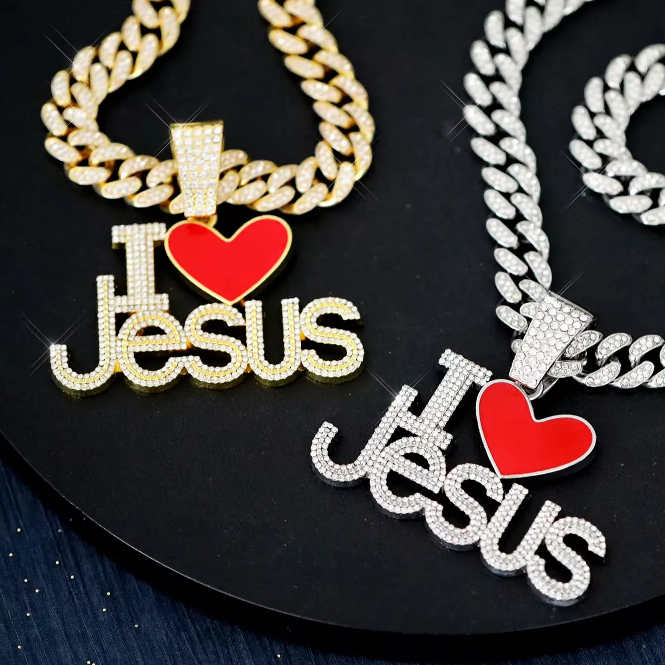 İsa kolye hıristiyan dini kolye Hip Hop buzlu Out Bling kolye erkekler ve kadınlar için