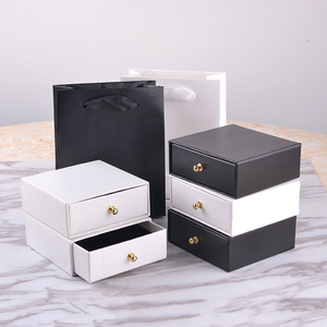 Custom Printing Hard Rigid Cardboard Luxury Sliding Box With Ribbon Rope Gift Sleeve Drawer Box Packaging