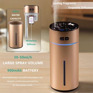 Mini siêu âm màu 300ml H2O xe USB làm mát không khí nhỏ <span class=keywords><strong>Led</strong></span> Nước hoa phun khuếch tán điện tử xe tạo độ ẩm - Product Image 5