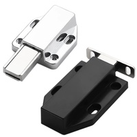 Loquet à ressort invisible pour porte ; ouverture magnétique automatique pour porte d'armoire, sans poignée, système de pression pour porte de placard