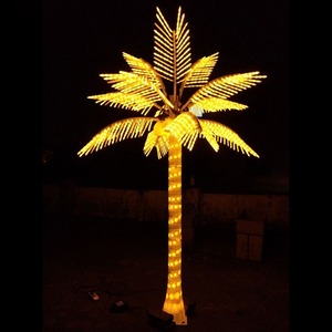 New Design Waterproof LED Lighting Artificial Coconut Palm Tree Halloween IP65 3M Metal Frame+pvc+ Led Lights CE ROHS