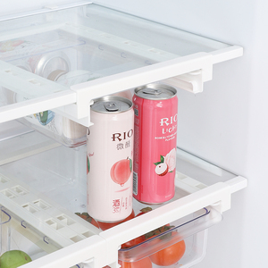 Clear Food Container hanging Acrylic Rectangle Fridge Storage Bin Organizers Refrigerator Organiser Set