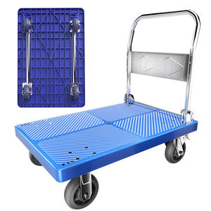 Hoge draagkracht 500KG opvouwbare handkar met verdikte platform, duwkar, opvouwbare kar - Product Image 4