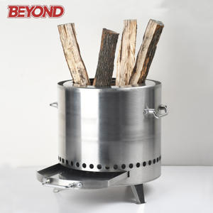 เตาเผาฟืนไร้ควันกลางแจ้งแบบพกพาทำจากสแตนเลสใช้ในแคมป์เตาไฟแบบไร้ควันสำหรับทำอาหารกลางแจ้ง - Product Image 3