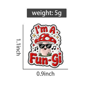 دبوس على شكل فطر مضحك، دبابيس مطلية بالمينا، دبابيس فطرية لطيفة وغريبة، شارة للحقائب والياقات، مجوهرات عصرية، هدية للأصدقاء - Product Image 6