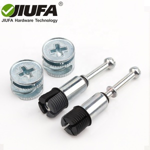 JIUFA Hardware 2 en 1 Ruedas excéntricas Sujetadores de bloqueo de leva para muebles Reparación de varios tamaños Piezas de repuesto Tuerca y <span class=keywords><strong>perno</strong></span> Instalación rápida - Product Image 3