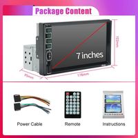 Autoradio universel 1Din 7 pouces, lecteur multimédia MP5, autoradio, autoradio stéréo avec télécommande BT, lecteur MP5 DVD pour voiture