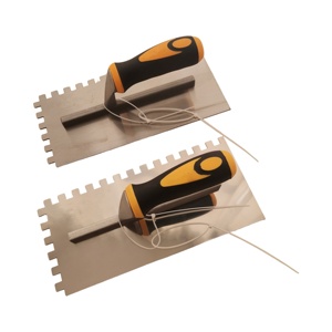 <span class=keywords><strong>Spatule</strong></span> à carrelage, construction, manche en plastique inoxydable, truelle à encoches en acier inoxydable, truelle à plâtre - Product Image 1