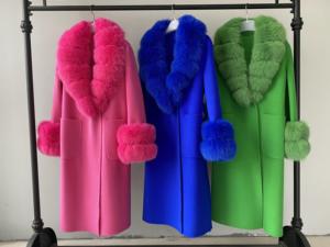 Cappotto <span class=keywords><strong>Lungo</strong></span> in Lana Cashmere da <span class=keywords><strong>Donna</strong></span>, Elegante e Sottile, con Grande Collo in Pelliccia, Doppio Strato, Personalizzabile, per l'Inverno - Product Image 4