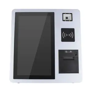 Licon inteligente touch screen quiosque pagamento 15.6 polegada qr código scanner quiosque bilhete 80MM impressora self service ordem pos sistema pagamento