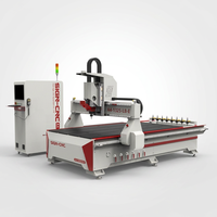 Routeur CNC ATC 1325 2030 A4-1325-L8-E avec table à vide pour le travail du bois, la sculpture et la fabrication de meubles, de fenêtres et de portes