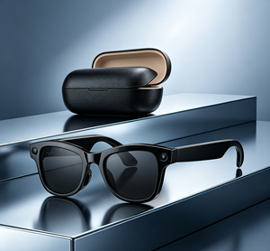 Lunettes Intelligentes M02 BT avec Appel Vocal, Fonction de Traduction IA, Caméra 8MP à Reconnaissance Automatique, Monture Métallique, Lunettes de Soleil d'Extérieur IPX-4 - Product Image 1