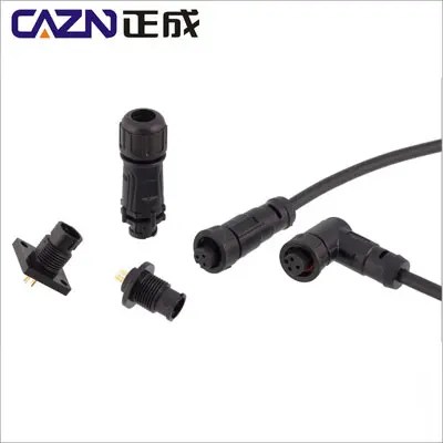 IP67 A Size 7/16 Mini Waterproof IP67 IP68 Plug 2 3 4 5 6 Core Power Data Transmission Threaded Male Field Installable Connector