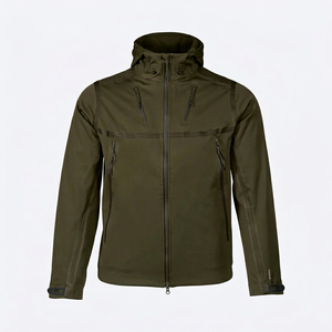 Super Flex 3-layer <b>Material</b> 2-way Waterproof Breathable Windproof Zipper Taped Seams Camouflage Stand Collar Winter Jacket - Product Image 1