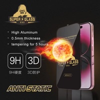 Protection d'écran antistatique en verre trempé transparent ESD Black King Kong pour iPhone 17 16 Pro Max et Samsung 23 Ultra Note (vente en gros)