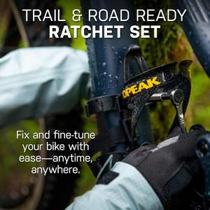 Kit d'outils d'entretien et de réparation de vélo à cliquet Rocket Lite DX à 16 fonctions avec sac en nylon de couleur noire - Product Image 2
