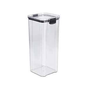 Food Storage <b>Container</b> Rectangle Clip-On <b>Lid</b> Transparent <b>Plastic</b> Airtight For Grains Cereals Snacks Dried Goods Kitchen Use - Product Image 5