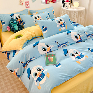 Bộ ga trải giường cotton họa tiết hoạt hình cỡ King 4 món, bộ chăn ga gối đệm tùy chỉnh - Product Image 6