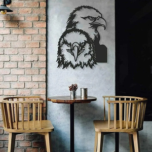 Aquila in ferro da appendere a parete WJD60 uccello Silhouette decorazione da parete segno Art muro arredamento moderno per la casa - Product Image 5