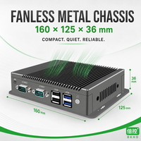 Mini PC industriel sans ventilateur BKHD G40 2L2C, Intel Celeron Core I3, double LAN 1 Gb, double COM RS232 RS485, PC embarqué