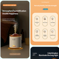 Hxtc88 diffuseur d'arôme de parfum d'huile essentielle ultrasonique lampe à flamme volcanique Mini petit humidificateur portable Cool Méduse H2o