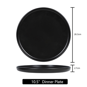 Juego de platos de cena <span class=keywords><strong>para</strong></span> <span class=keywords><strong>bodas</strong></span>, platos de cena de cerámica con cargador negro, <span class=keywords><strong>para</strong></span> restaurante, Glaze, barato - Product Image 5