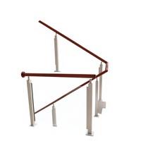 Rampe d'escalier moderne sur mesure en verre et acier inoxydable pour villa, balustrade et main courante pour escalier en colimaçon