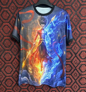 Camiseta de fútbol de manga corta transpirable de Edición especial camiseta de sublimación de calor con patrón de personajes - Product Image 2