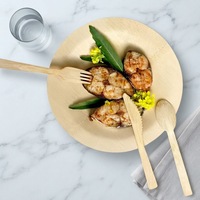 Vaisselle jetable en bambou, compostable, sans BPA, au meilleur prix, idéale pour les restaurants ou les barbecues.