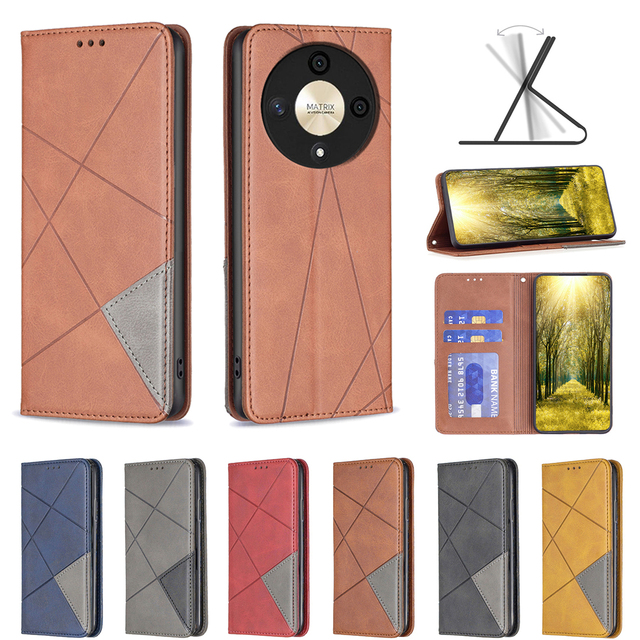 Magnetic PU Flip Leather Bag Cove case Pouch Bag case for Huawei Honor X9B Maglc 6 Lite X8B X7B Phone case