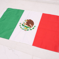 Drapeau national mexicain 2026 en tissu Oxford 210D imperméable, brodé, avec mât en acier inoxydable