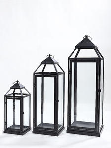 Wholesale Set of 3 Vintage Metal and Glass <b>Candle</b> Lanterns Handmade Christmas Decorative <b>Hanging</b> <b>Candles</b> - Product Image 6
