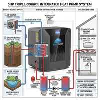Pompe à chaleur géothermique eau-eau 16KW 18KW pour système de climatisation centralisé (HVAC) pour petites entreprises