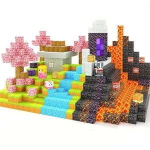 บล็อกตัวต่อแม่เหล็กสำหรับเด็ก, บล็อคตัวต่อตัวต่อสำหรับสร้างดอกซากุระของเล่นฝึกประสาทสัมผัสของเล่นเพื่อการศึกษา DIY เกมสำหรับเด็ก - Product Image 1