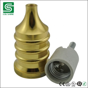 Cổ điển ánh sáng ổ cắm E26 bóng đèn ổ cắm Vàng Gốm Sứ giữ đèn - Product Image 3