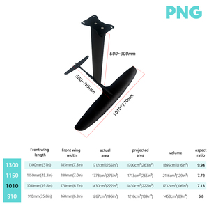 Axis PNG 1010 คาร์บอนไฟเบอร์ ปั๊มฟอยล์/กระโดดน้ำ ฟอยล์สำหรับเล่นน้ำ ยูนิเซ็กซ์ หลายขนาด ขายส่ง ชุดไฮโดรฟอยล์ PNG 1010 ดีไซน์ยูนิเซ็กซ์ - Product Image 4