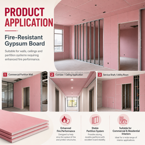 Panneaux de plâtre ignifuges ASTM E119 à <span class=keywords><strong>prix</strong></span> de gros pour murs de bâtiments résistants au feu - Product Image 4