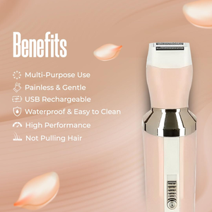 Épilateur multifonctionnel 4-en-1 pour <span class=keywords><strong>femme</strong></span>, corps entier, sourcils, <span class=keywords><strong>poils</strong></span> <span class=keywords><strong>du</strong></span> <span class=keywords><strong>nez</strong></span>, rasage, acier inoxydable, étanche, à piles, usage domestique - Product Image 4