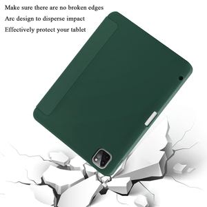 Funda Protectora de Cuero PU con Tres Pliegues y Función Magnética de Activación/Desactivación Automática, Anti-Caídas, para <span class=keywords><strong>iPad</strong></span> <span class=keywords><strong>Pro</strong></span> de 11 Pulgadas 1/2/3/4ª Generación - Product Image 4