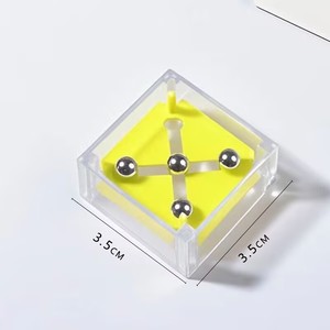 Mini Square Balance Maze <b>Game</b> Plastic Handheld Rolling Puzzle For Kids 8 13 Years Educational Stress Relieving Toy Unisex - Product Image 2