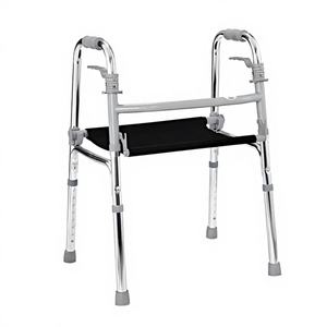 Andador con Asiento para Personas Mayores, Plegable, Altura Ajustable, de Aluminio, 8 Niveles, Ligero, Capacidad de 100 kg, Certificado CE - Product Image 1